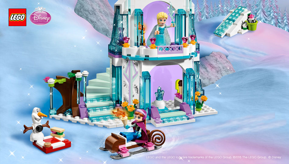 Anna And Elsa's Sparkling Snow Scene Wallpaper - Lego Frozen , HD Wallpaper & Backgrounds