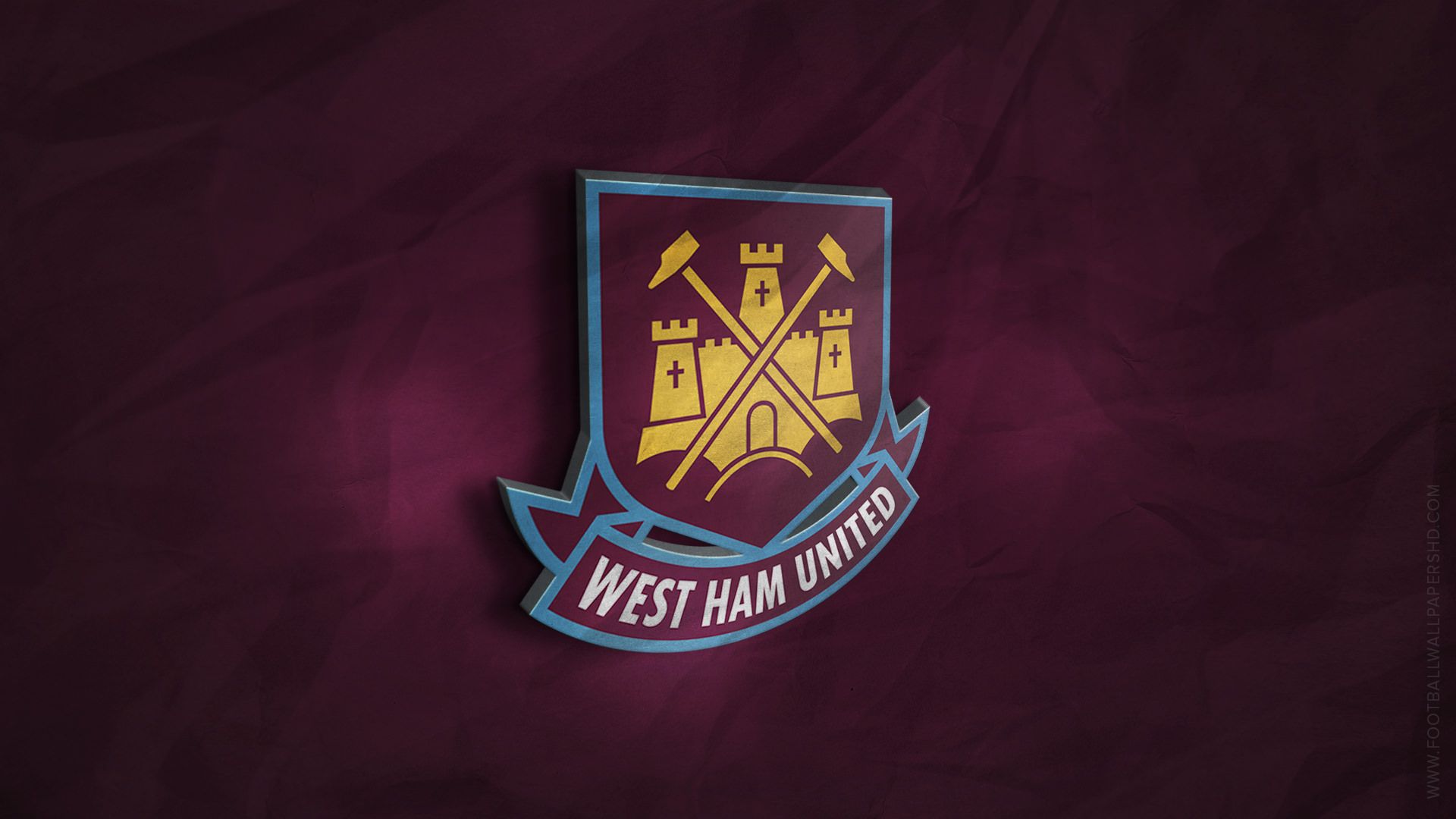 West Ham United 3d Logo Wallpaper - West Ham United , HD Wallpaper & Backgrounds