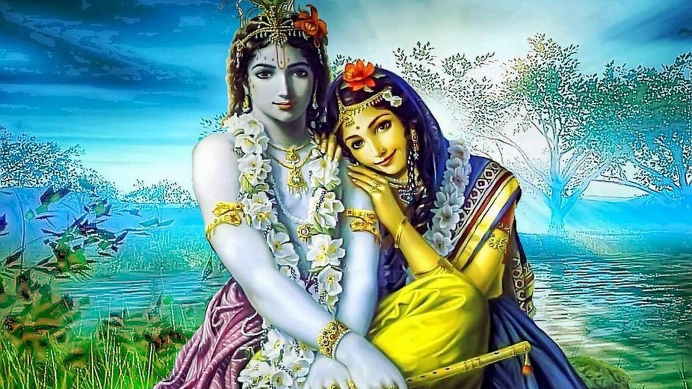 Hd God Hd Wallpapers 1366×768 For Hd Wallpaper With - Happy Holi Radha Krishna , HD Wallpaper & Backgrounds