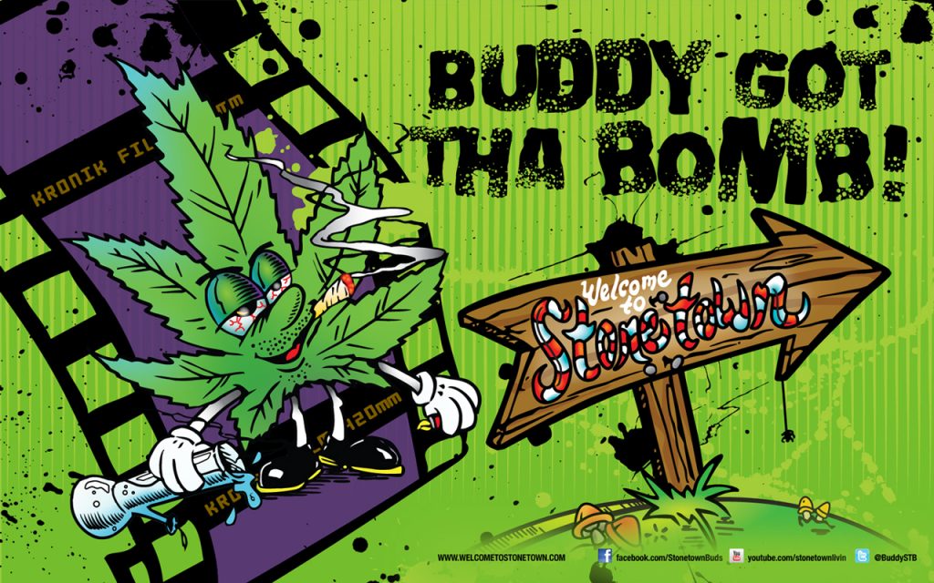 Buddy Stonetown High Pic Hwb36861 - Funny Stoner Cartoon Characters , HD Wallpaper & Backgrounds