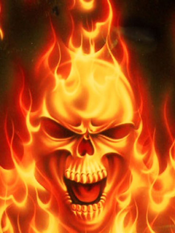 Skull On Fire , HD Wallpaper & Backgrounds