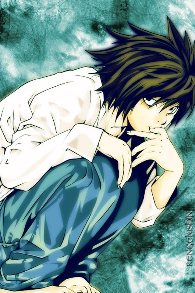 L Phone Wallpapers - L Death Note Hd , HD Wallpaper & Backgrounds