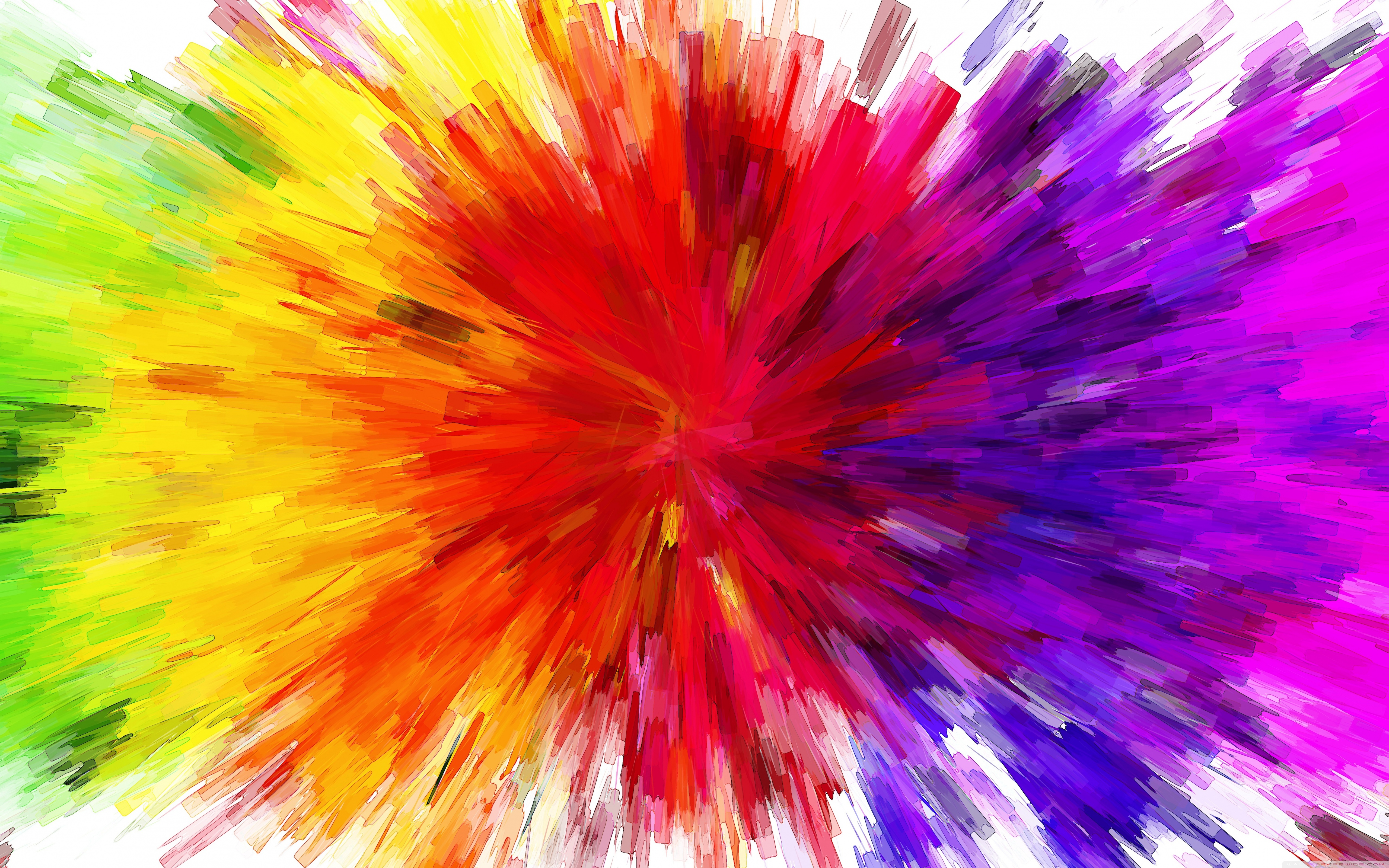 Wide - Color Burst White Background , HD Wallpaper & Backgrounds