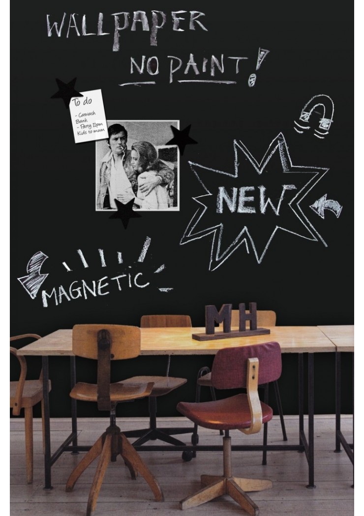 Trendy Magneetbehang - Groovy Krijtbord - Magnetic Chalkboard Wall Sticker , HD Wallpaper & Backgrounds