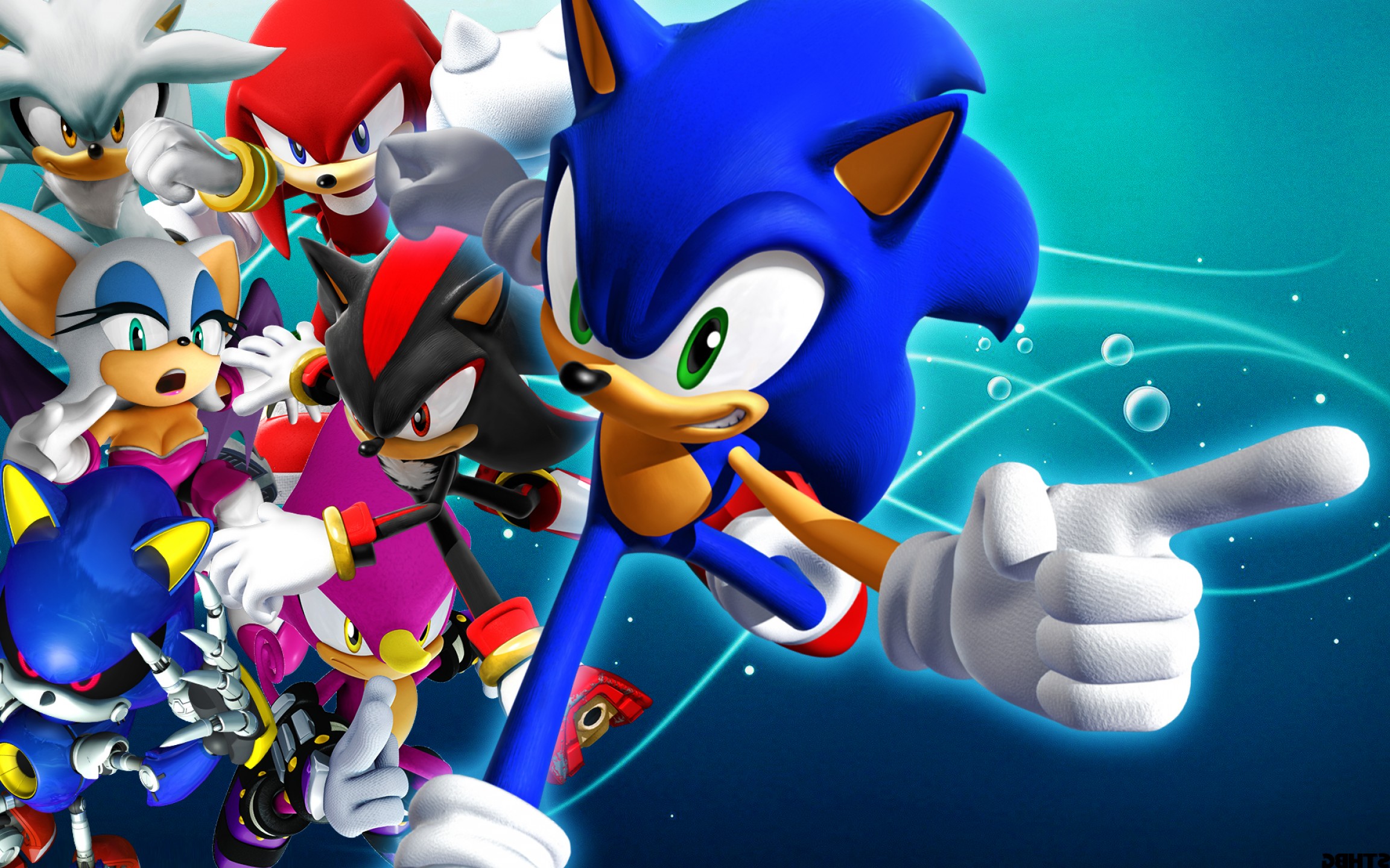 Sonic The Hedgehog And Friends Wallpaper - Sonic Rivals 2 , HD Wallpaper & Backgrounds