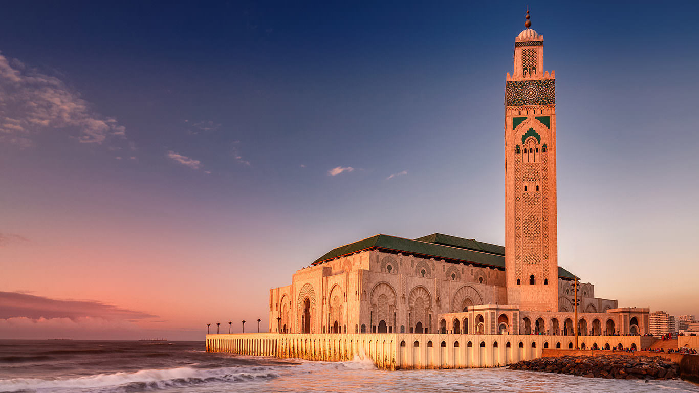 Maroc Hassan Ii Mosque Hd Wallpaper Backgrounds Download