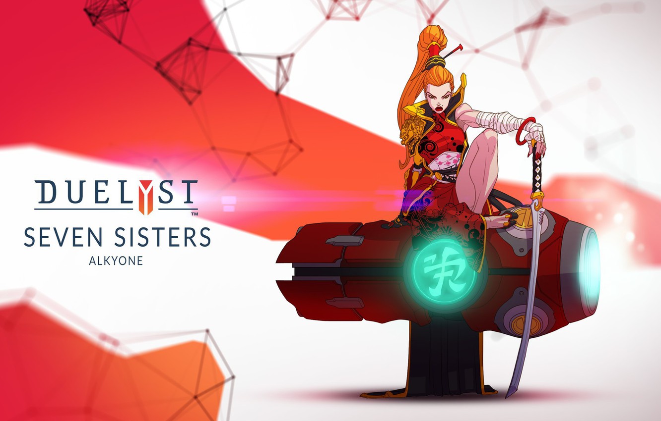 Photo Wallpaper Girl, Sword, Game, Weapon, Science - Duelyst , HD Wallpaper & Backgrounds
