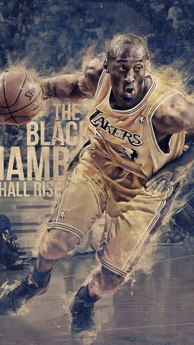 Bryant Kobe Nba Sports Super Star Iphone 8 Wallpaper - Kobe Bryant Wallpaper Black Mamba , HD Wallpaper & Backgrounds