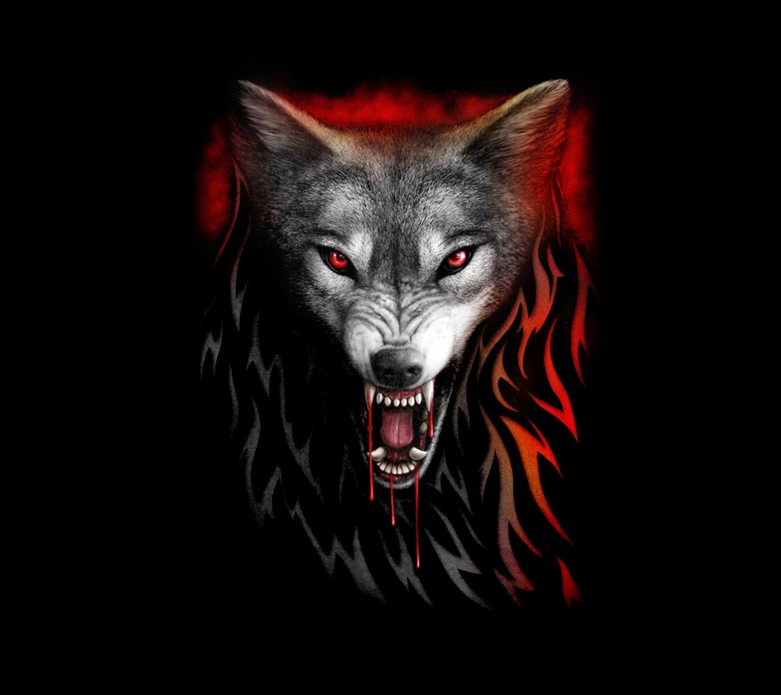 Free Gothic Fantasy Wallpaper Pinterest - Wolf And Skulls Fantasy , HD Wallpaper & Backgrounds