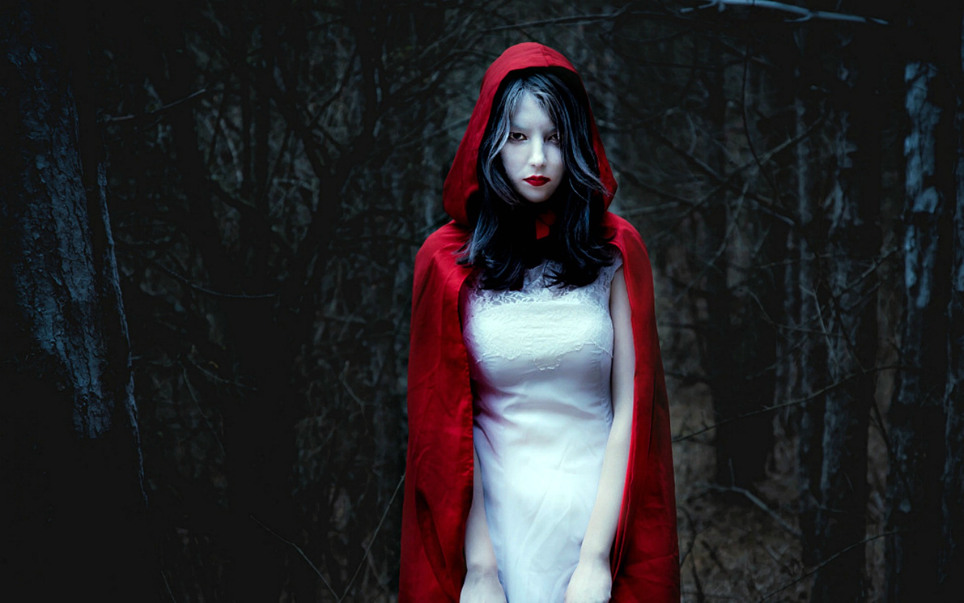 Gothic Wallpaper - Gothic Models Red Riding Hood , HD Wallpaper & Backgrounds