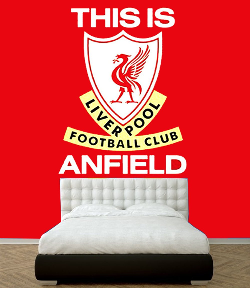 Jual Wallpaper Custom Dinding Motif Bola Liverpool - Liverpool Fc Sign , HD Wallpaper & Backgrounds