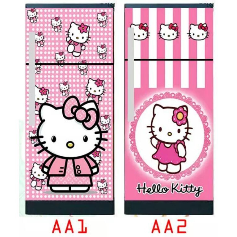 Cetak Print Stiker Kulkas 1 Dan 2 Pintu Ukuran Standart - Calcomanias De Hello Kitty , HD Wallpaper & Backgrounds