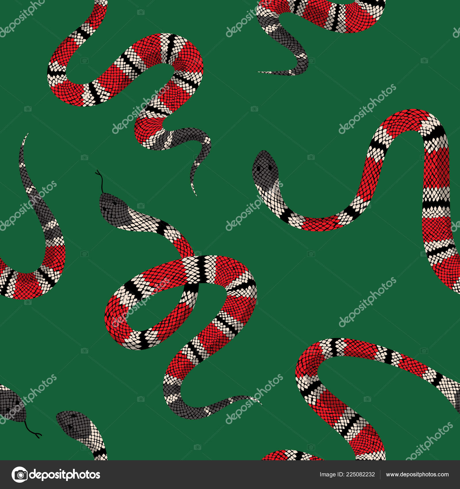 Korallen Schlangen Seamless Pattern - Snakes , HD Wallpaper & Backgrounds