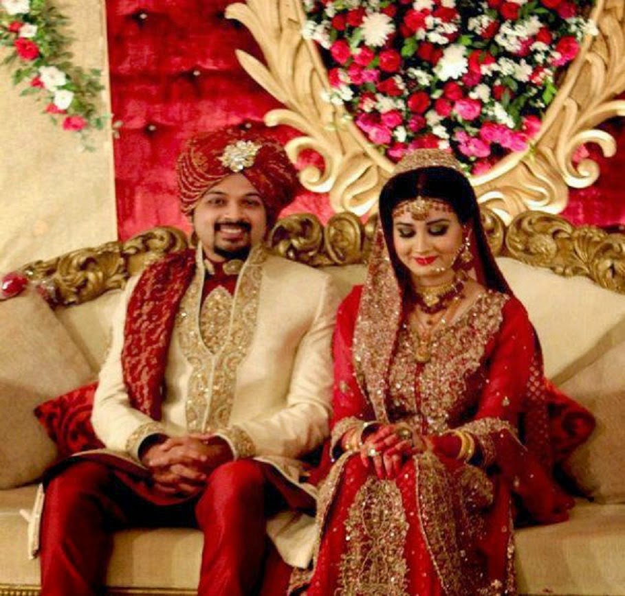Beautiful Pakistani Bridal Couples Wedding Dresses - Couples Pic On Wedding , HD Wallpaper & Backgrounds
