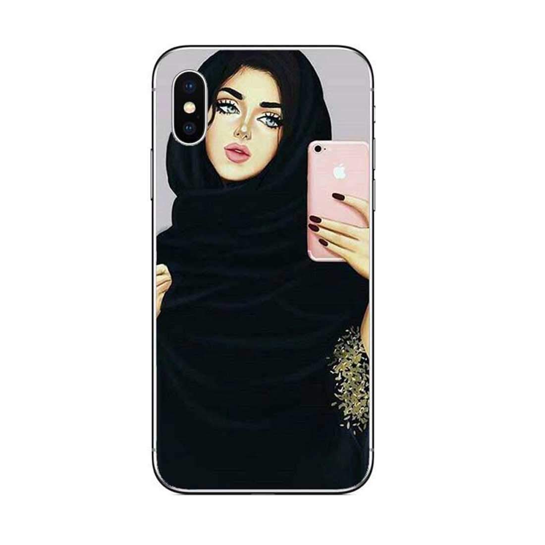 Muslim Islamic Girl Arabic Hijab Girl Mobile Phone - Iphone , HD Wallpaper & Backgrounds
