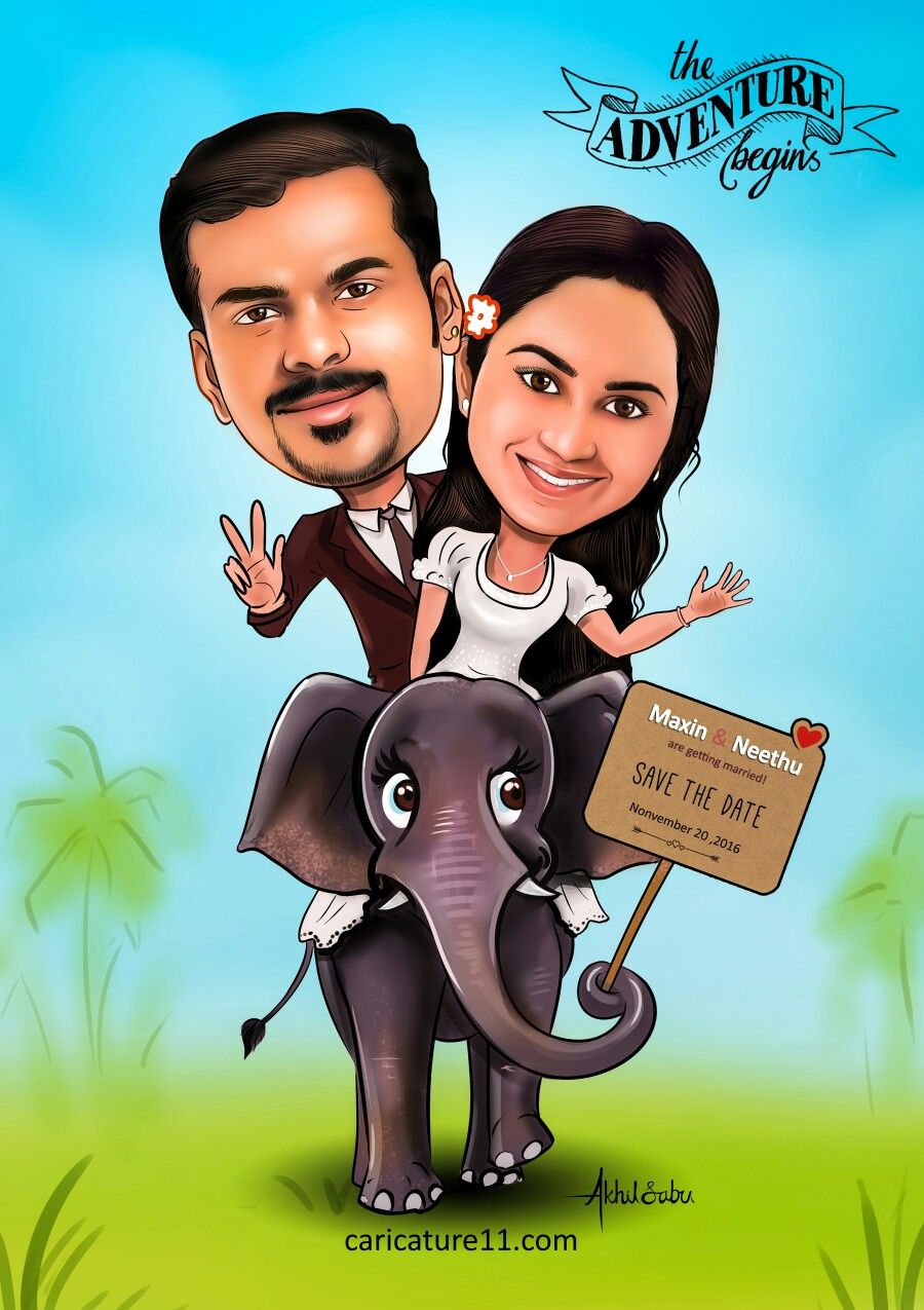 Pin By Akhil Sabu On Wedding Caricature - Wedding Kerala Marriage Caricature , HD Wallpaper & Backgrounds