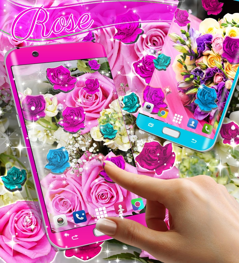Pink Rose Live Wallpaper - Rose Live Wallpaper Hd , HD Wallpaper & Backgrounds