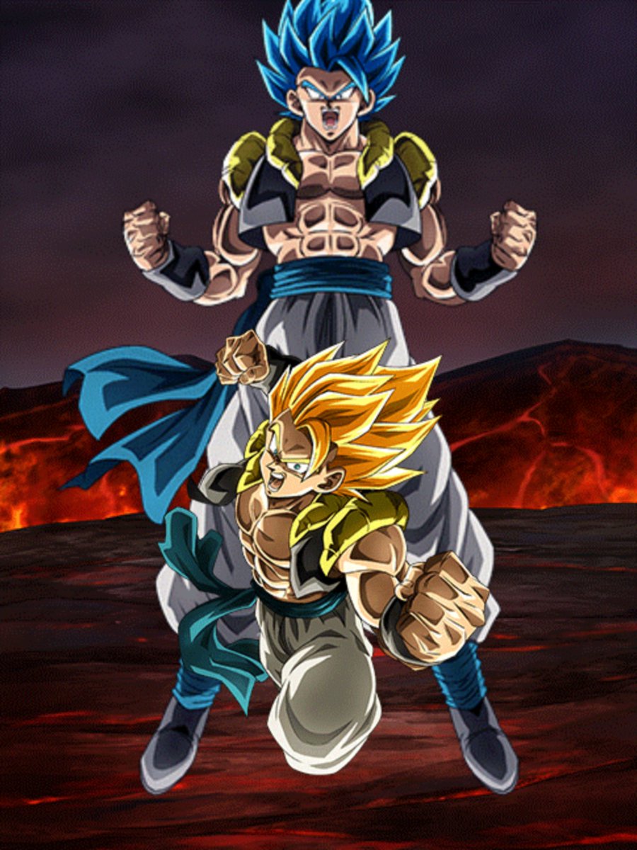 Wallpaper Gogeta Blue And Broly - Dokkan Battle Gogeta Blue , HD Wallpaper & Backgrounds