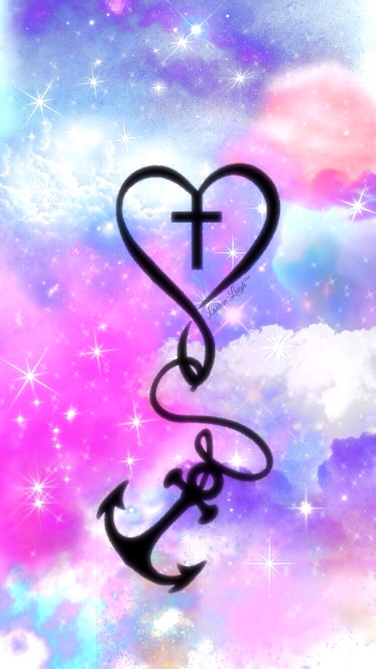 Phone Wallpaper Cute, Heart Wallpaper, Anchor Wallpaper, - Heart With Cross And Anchor , HD Wallpaper & Backgrounds