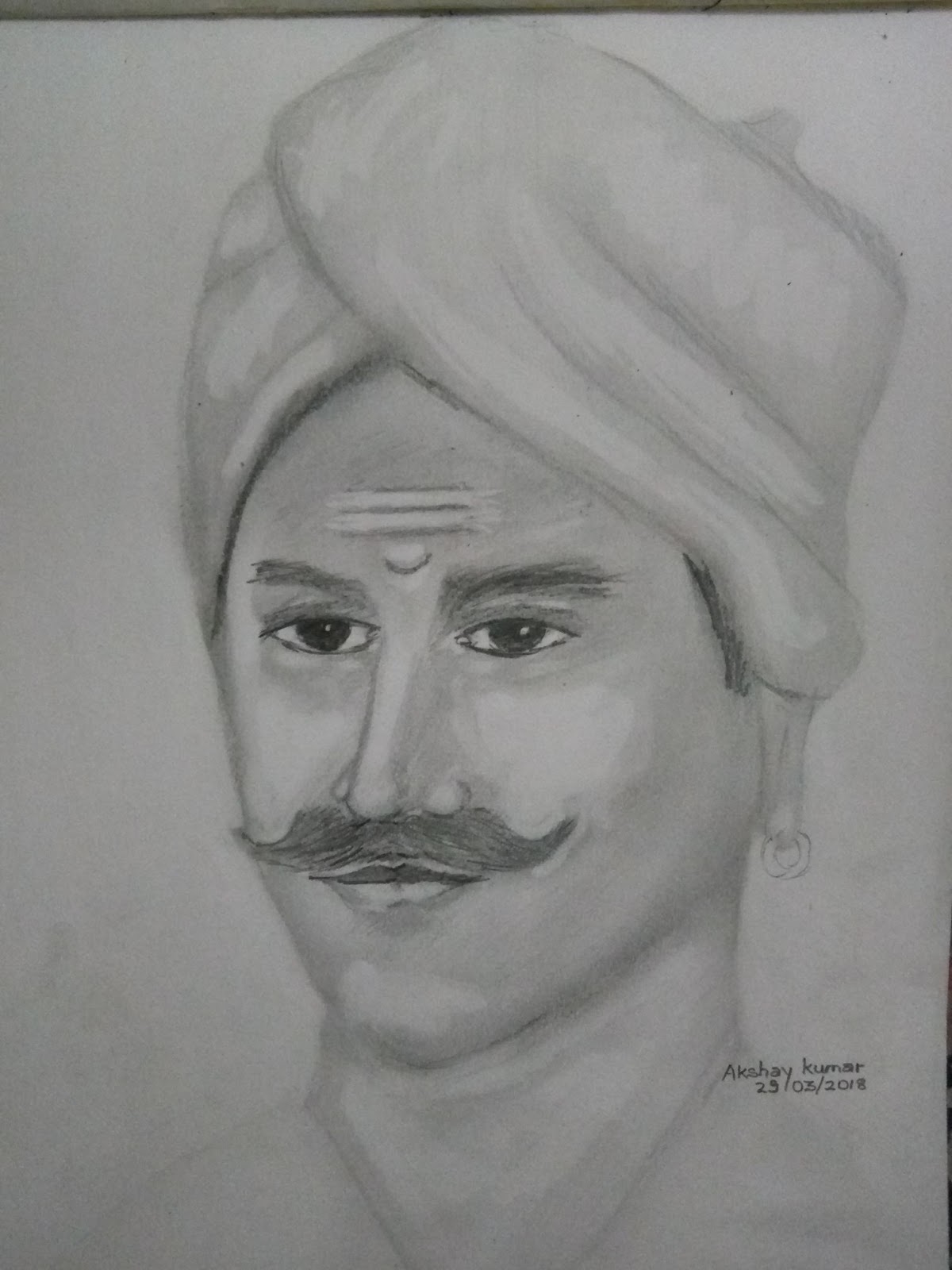 Mangal Pandey Drawing By Akshay Kumar - Sketch , HD Wallpaper & Backgrounds