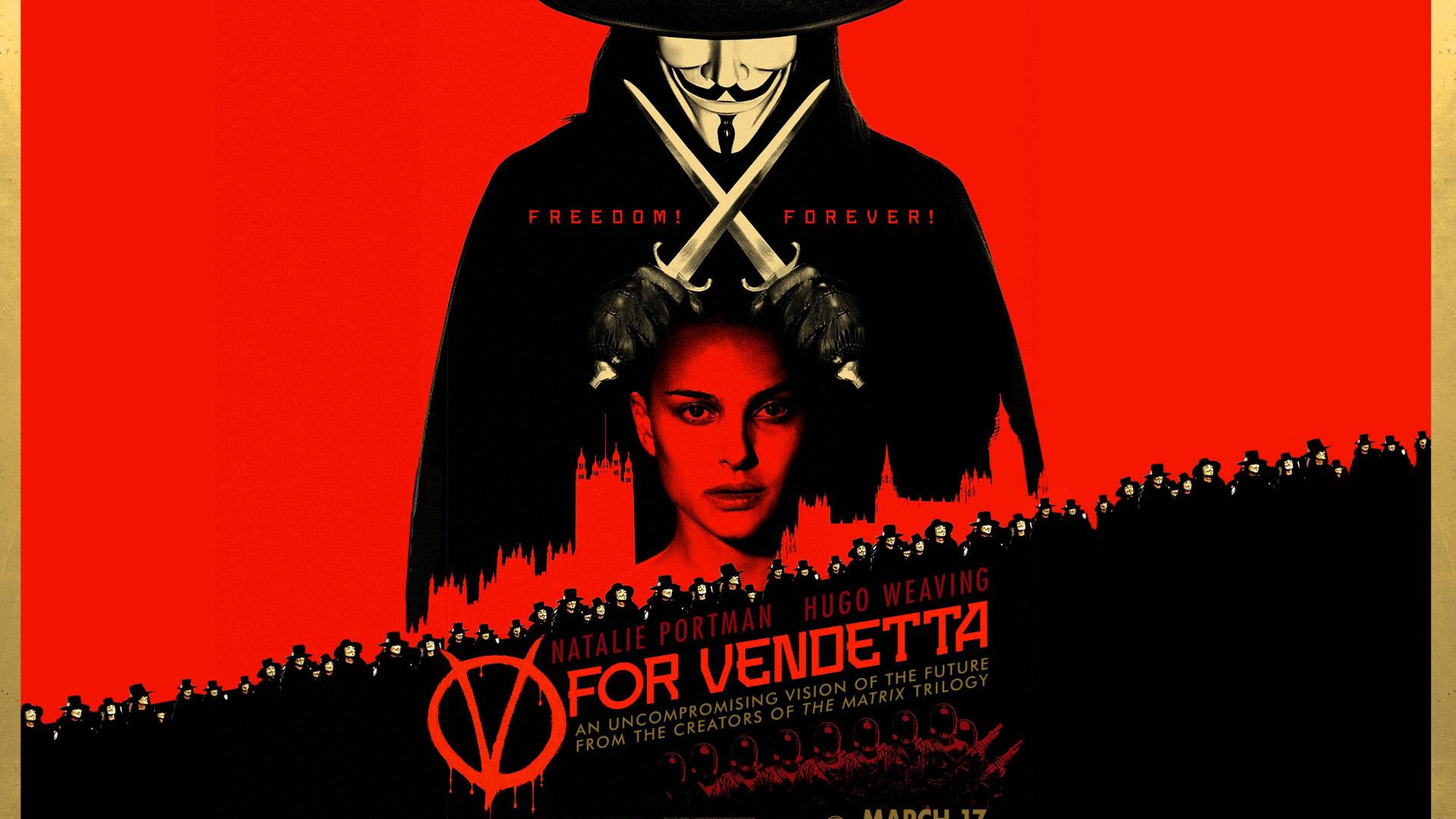 V De Vendetta Wallpaper - V For Vendetta 2005 , HD Wallpaper & Backgrounds