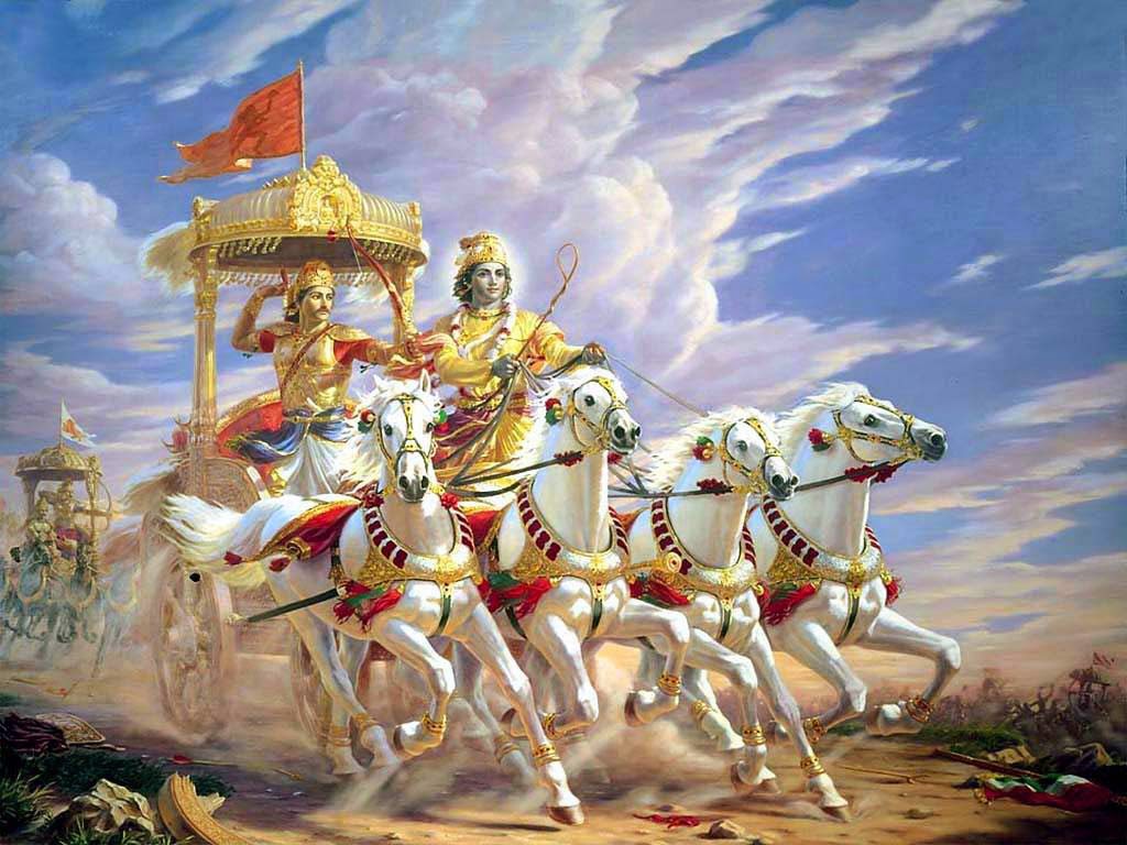 Mahabharat Wallpaper - Shri Krishna And Arjuna , HD Wallpaper & Backgrounds