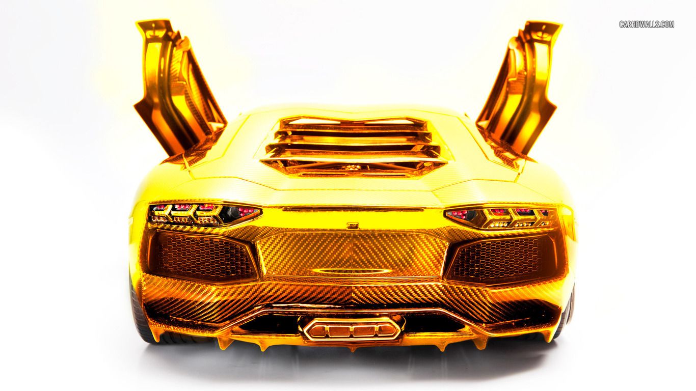 Wallpaper Golden, Ferrari, Logo, 4k, Automotive / Cars, - Gold Lamborghini Car , HD Wallpaper & Backgrounds