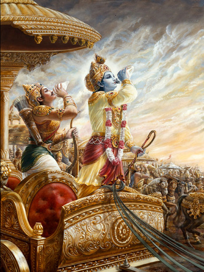Lord Krishna Wallpaper - Krishna And Arjuna , HD Wallpaper & Backgrounds