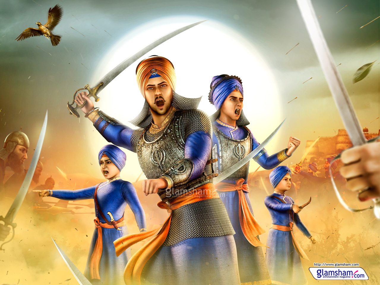 Chaar Sahibzaade - Guru Gobind Singh Ji And His Sons , HD Wallpaper & Backgrounds