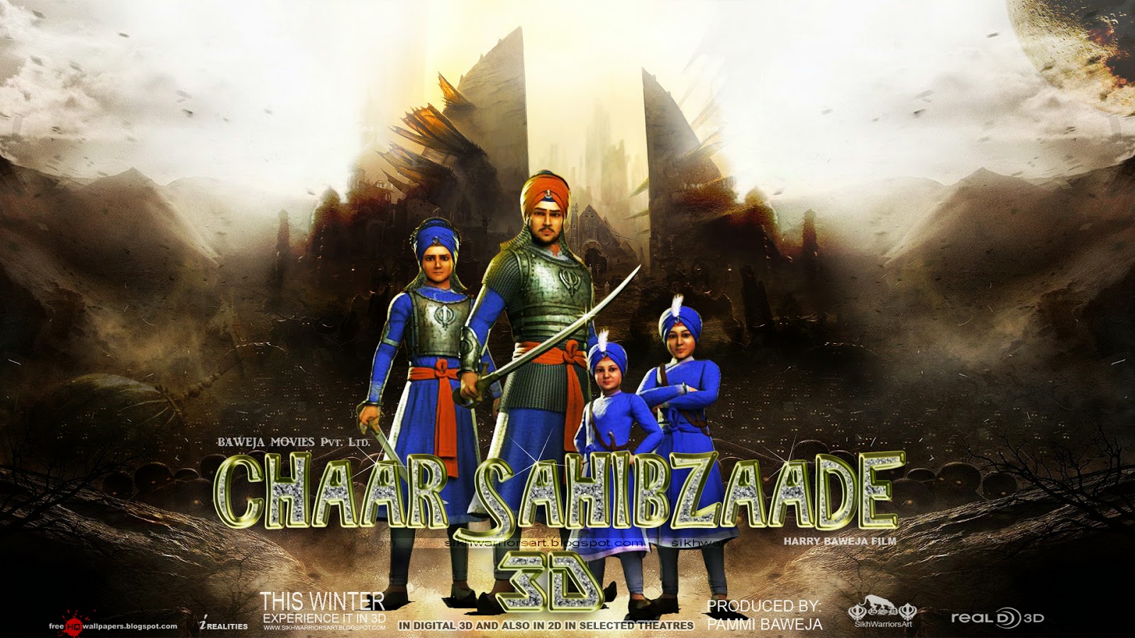 Chaar Sahibzaade 3d Hd Movie Wallpapers By Sikhwarriorsart - Chaar Sahibzaade Wallpaper Hd , HD Wallpaper & Backgrounds