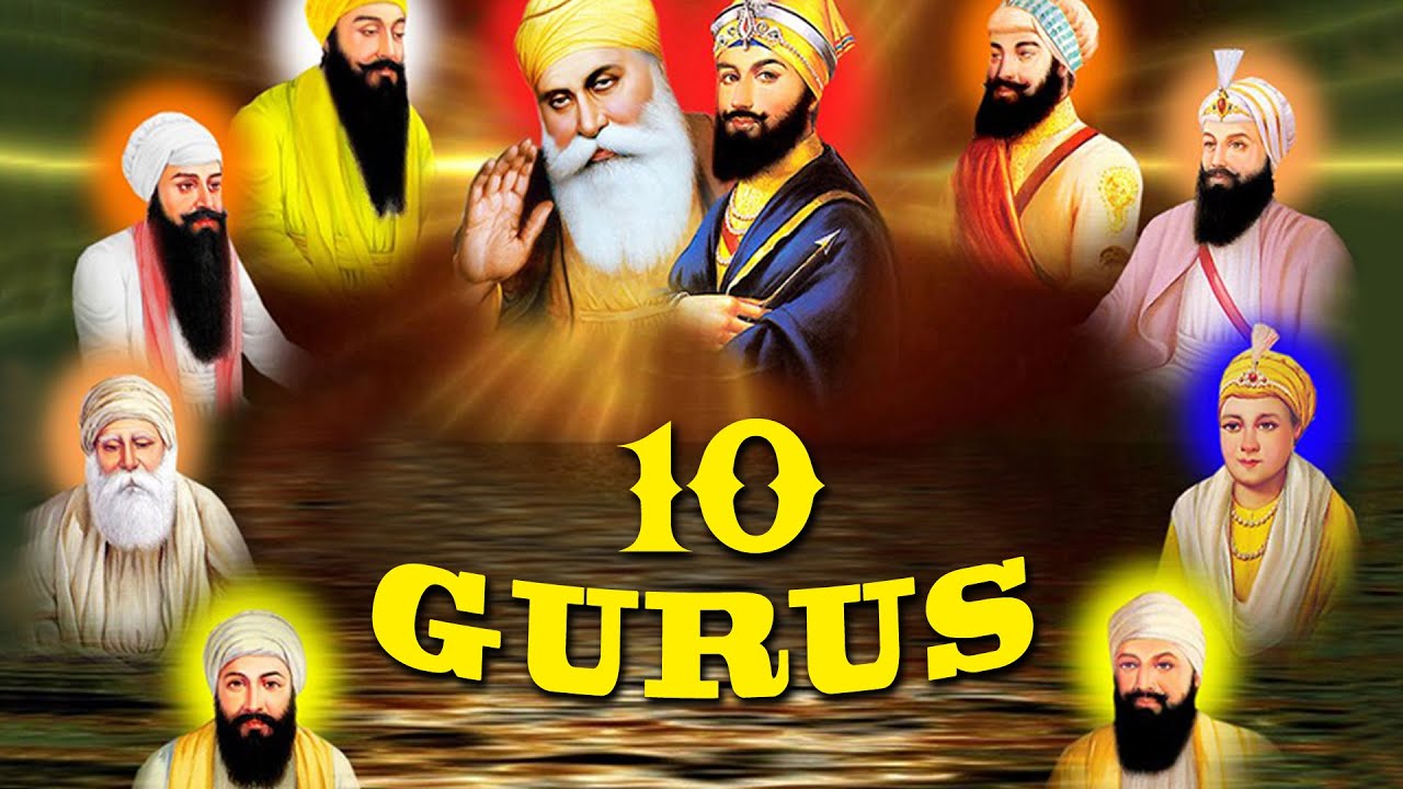 3d Wallpaper Of Gurus Sikh Backgrounds Wallpaper Cave - 10 Guru Pics Hd , HD Wallpaper & Backgrounds