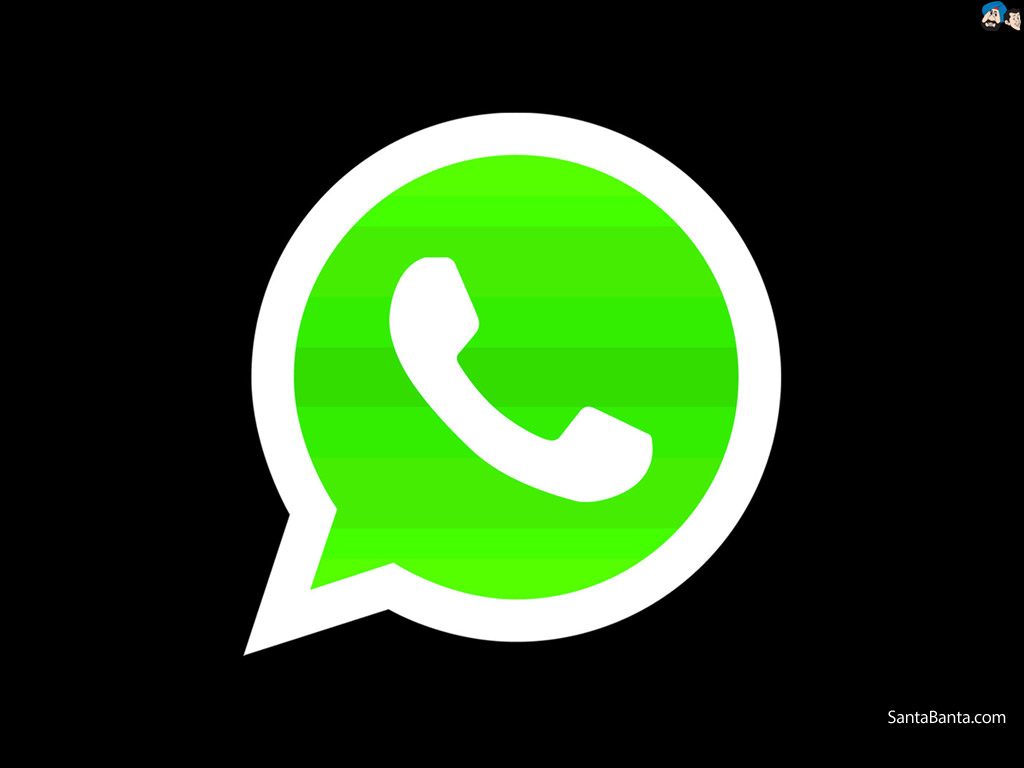 Download Full Wallpaper - Whatsapp Logo On Black , HD Wallpaper & Backgrounds