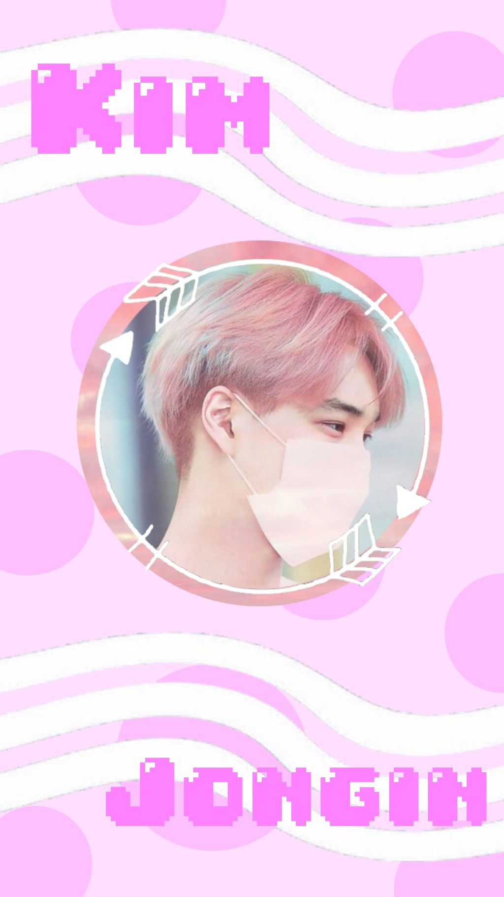 #exo #kai #kim #jongin #wallpaper #circle #pink - Poster , HD Wallpaper & Backgrounds