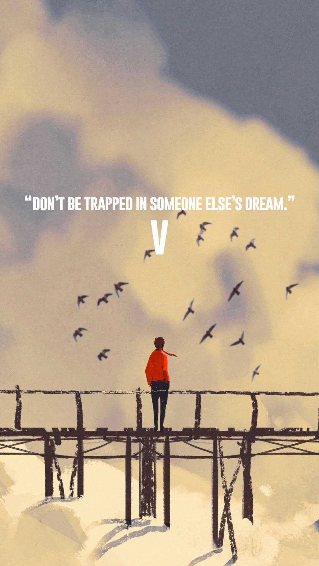 V Wallpaper - Fake Love Quotes Bts , HD Wallpaper & Backgrounds