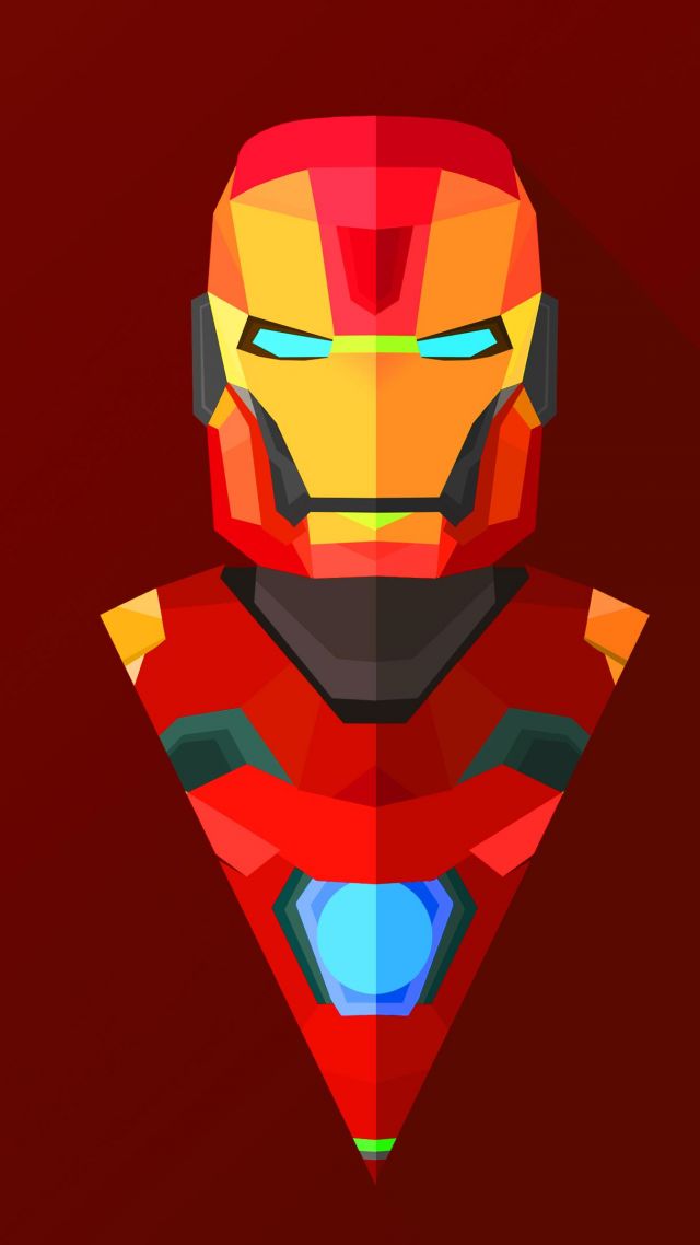 Iphone Wallpaper Iron Man, Abstract, Low Poly, Minimalism, - Iron Man Wallpaper 4k Phone , HD Wallpaper & Backgrounds