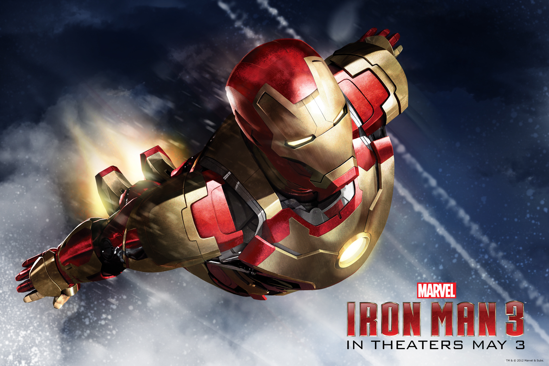 Iron Man 3 Flying , HD Wallpaper & Backgrounds