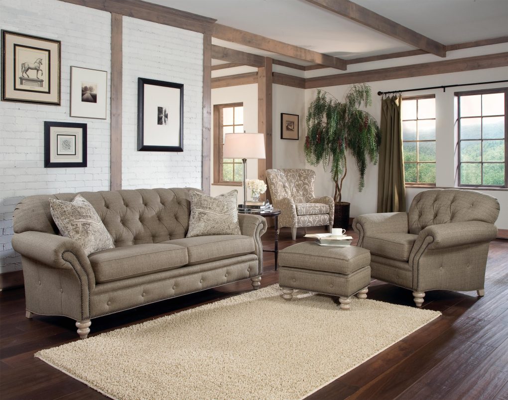 Competitive Fancy Sofa Set Tufted Plan Gallery Image - Chesterfield Sofa In Living Room , HD Wallpaper & Backgrounds