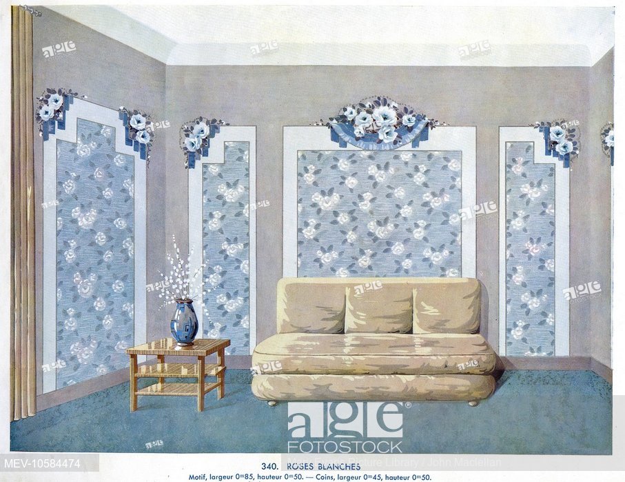 Wallpaper Designs Shown In A Sample Interior With A - Studio Couch , HD Wallpaper & Backgrounds