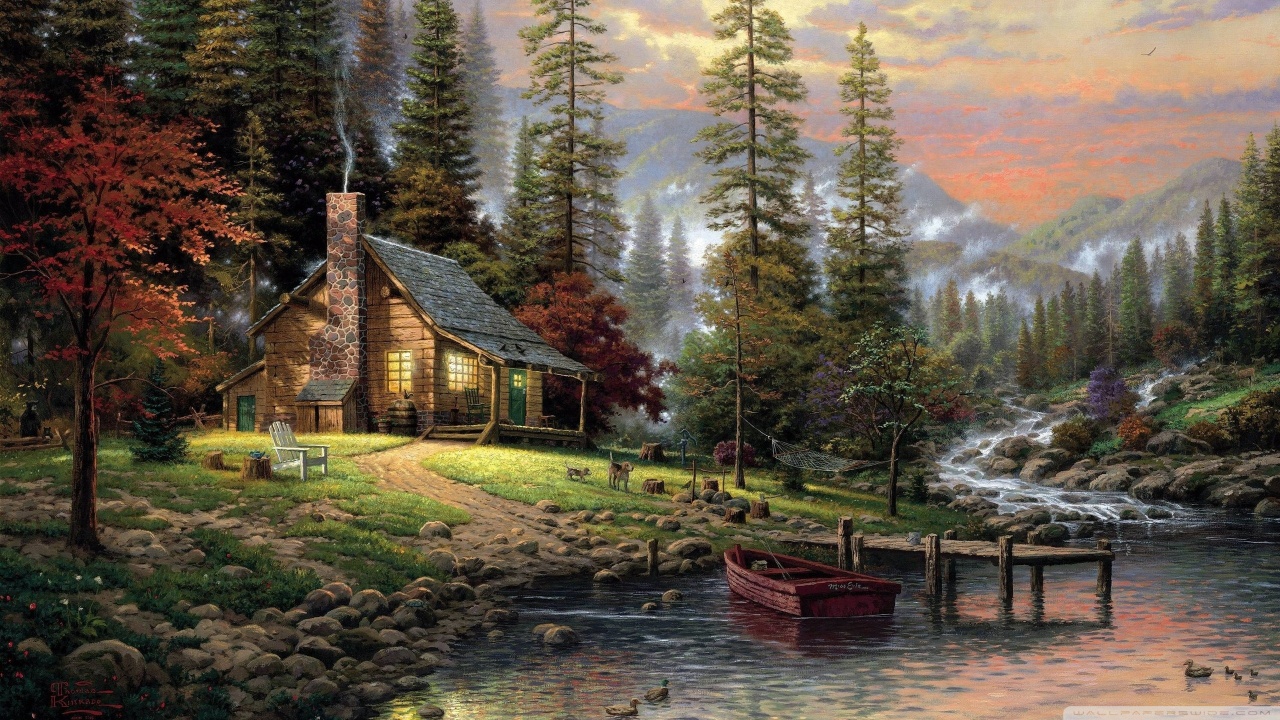 Hd 16 - - Bob Ross Painting Background , HD Wallpaper & Backgrounds