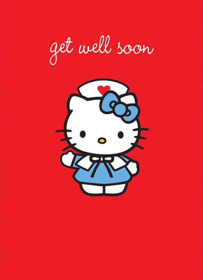 Hello Kitty - Get Well Soon Sanrio , HD Wallpaper & Backgrounds