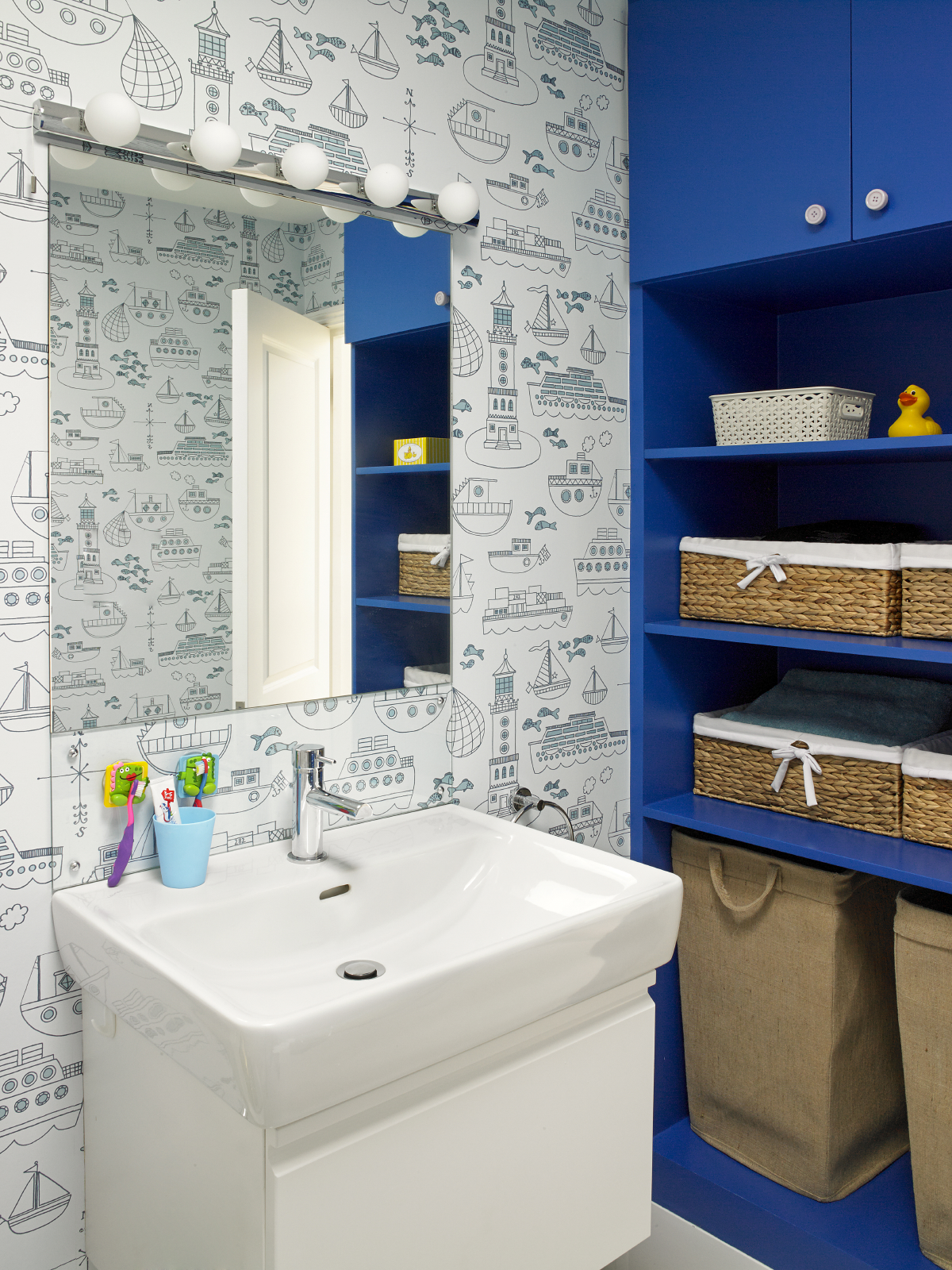 Nautical Wallpaper Bathroom Nautical Wallpaper Kids - Ocean Inspired Wallpaper For Bathroom , HD Wallpaper & Backgrounds