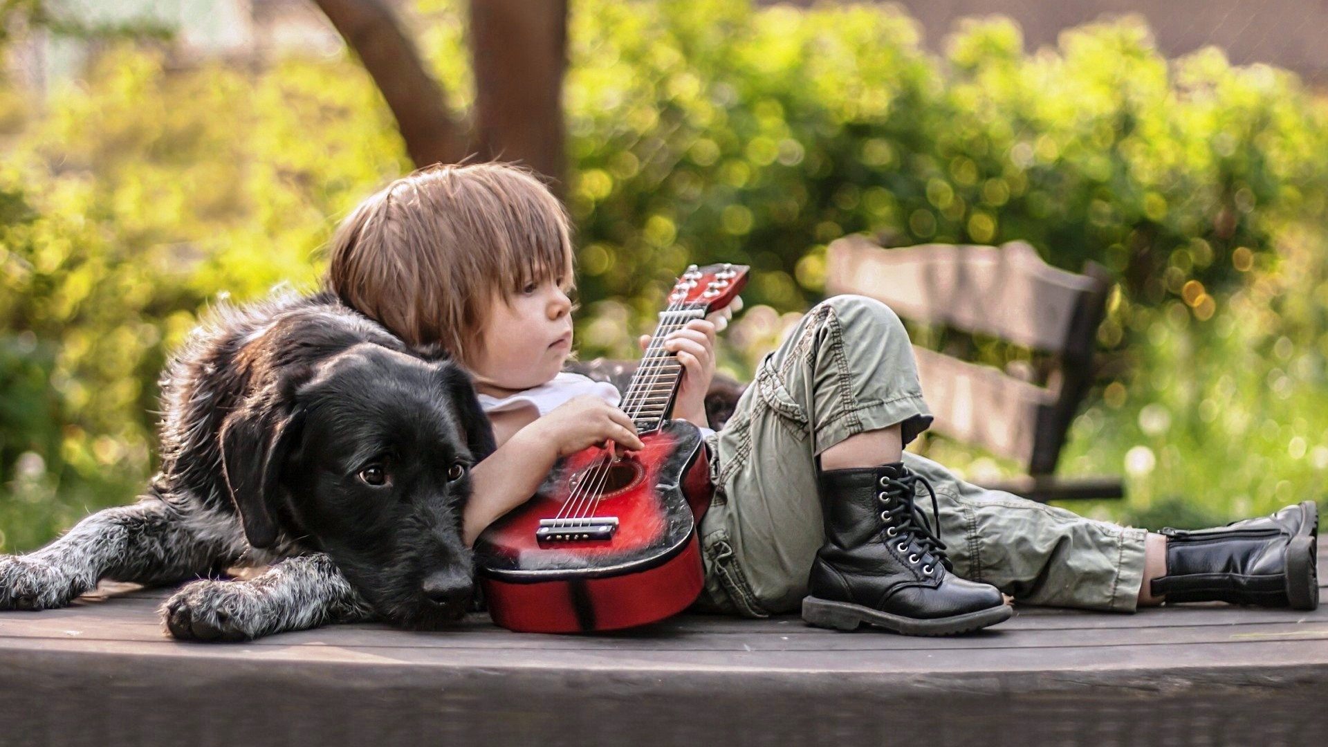 Collection Of Boy Wallpaper On Spyder Wallpapers - Cute Baby With Guitar , HD Wallpaper & Backgrounds