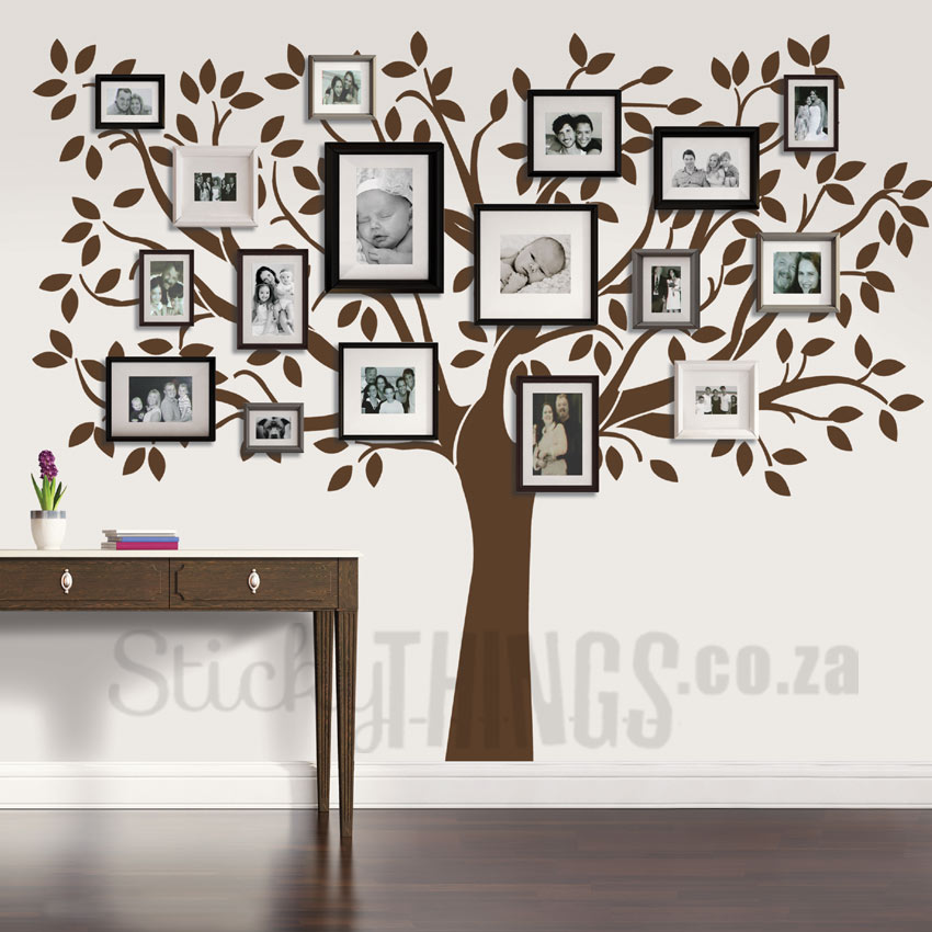 Family Tree Wall Art Decal With Space For Your Family - Tree Wallpapers For Walls , HD Wallpaper & Backgrounds