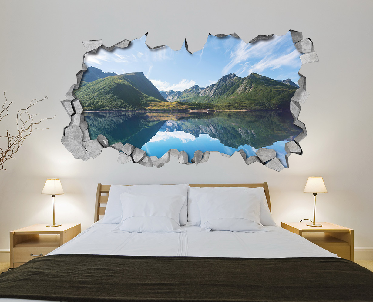 Broken Wall Sticker - 3d Wall Sticker Art , HD Wallpaper & Backgrounds