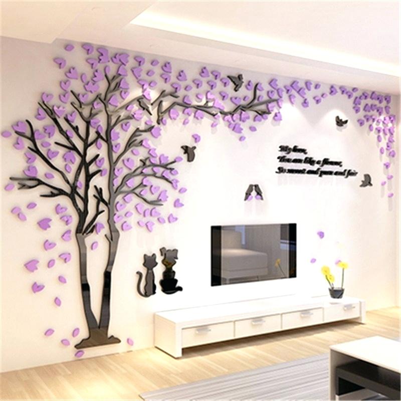 3d Wallpaper Sticker Wall Art 3d Acrylic Wall Stickers - Bedroom Home Wall Decoration , HD Wallpaper & Backgrounds