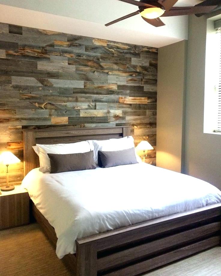 Bedroom Feature Wall Design Master - Pallet Wood Accent Wall Bedroom , HD Wallpaper & Backgrounds