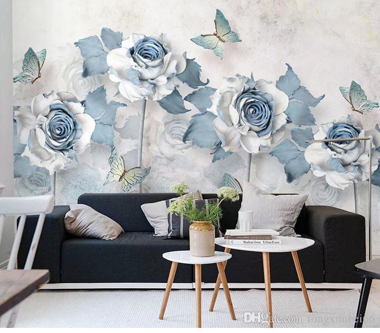 Tv Background Wallpaper Painting Room Living Room Simple - Carta Da Parati Camera Da Letto , HD Wallpaper & Backgrounds