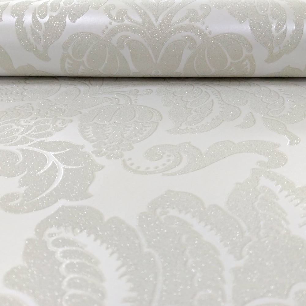 Arthouse Glisten Damask Pattern Floral Metallic Glitter - Bed Sheet , HD Wallpaper & Backgrounds