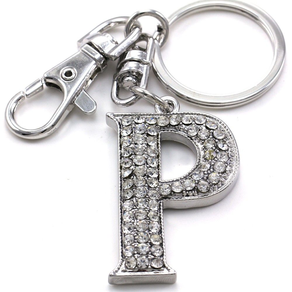 Clear Name Alphabet Initial Letter A-z Car Keychain - P Name Key Chain , HD Wallpaper & Backgrounds