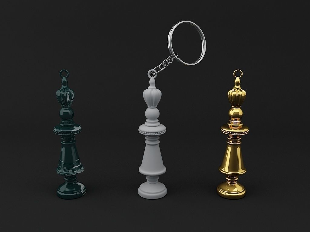 Chess Queen Keychain Model 3d Model Stl 1 - Keychain , HD Wallpaper & Backgrounds